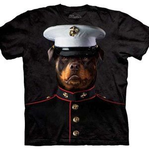Marine Sarge The Mountain Rottweiler Military Dog Funny Animal T-Shirt S-L